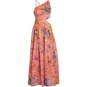 Zimmermann Tropicana Asymmetric Cotton Dress - size 4 (12US))